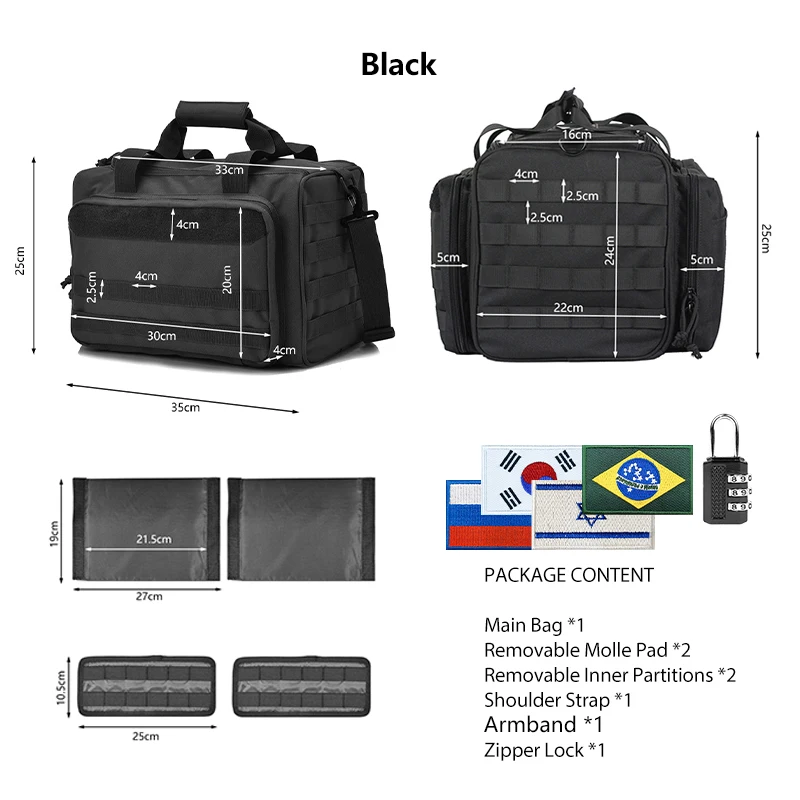 Tactical Range Bag Durable 600D Nylon Men\'s Shooting Pack for Hunting Accessories Molle System Magzine Case Backpack Camera Bag