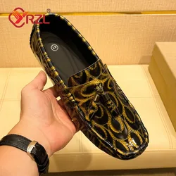 YRZL Black Loafers Men Comfort Moccasins High Quality Tassel Handmade PU Leather Shoes Men Flat Slip on Driving Loafers for Men