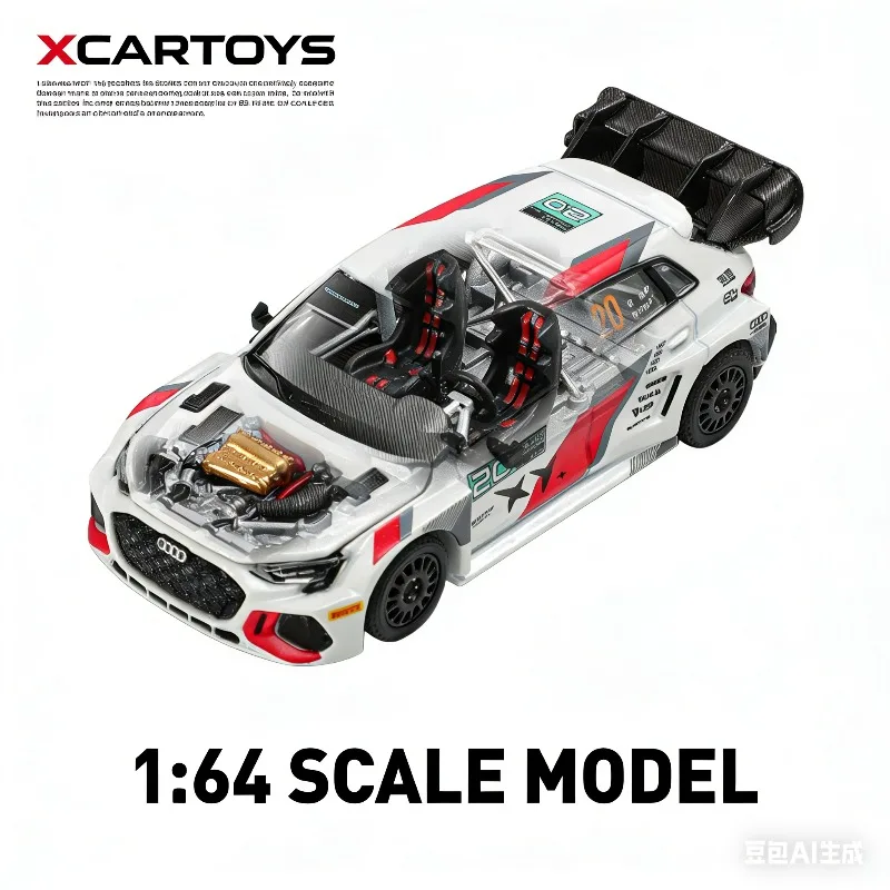 XCARTOYS 1/64 Speed Racer 3 Audi A3 Rally Racing Car Simulation