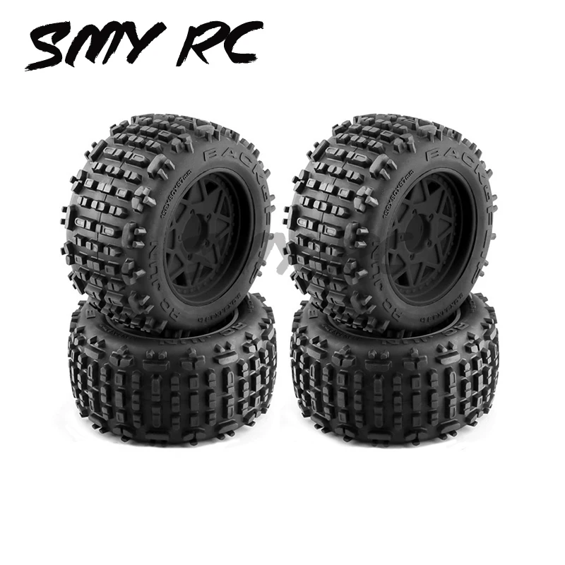 

4Pcs 152mm 3.8" 1/8 1/10 Monster Stunt Truck Tire 12mm 14mm 17mm Wheel Hex for Traxxas Sledge E-Revo ARRMA KRATON Outcast Tamiya