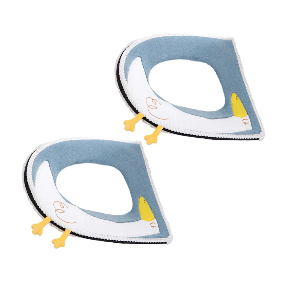 

2 шт. более толстый мягкий чехол для сиденья унитаза для ванной комнаты с ручкой, моющаяся подушка для крышки унитаза, зимний теплый коврик для сиденья унитаза для дома Ba