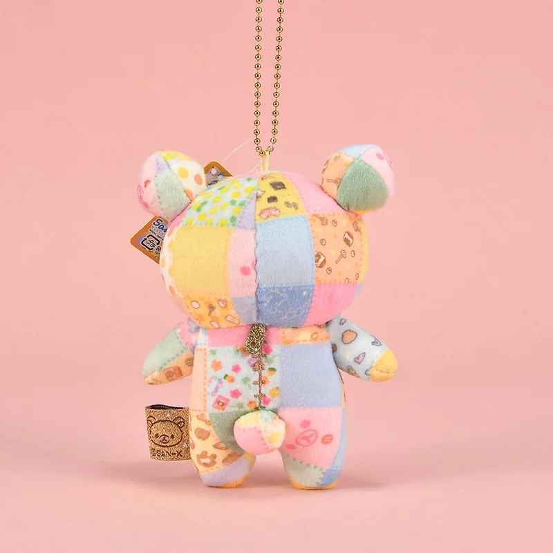 Kawaii Rilakkuma Mini pluszowa lalka Relax niedźwiedź pluszowy brelok wypchana torba wisiorek Kawaii prezent wysokiej jakości