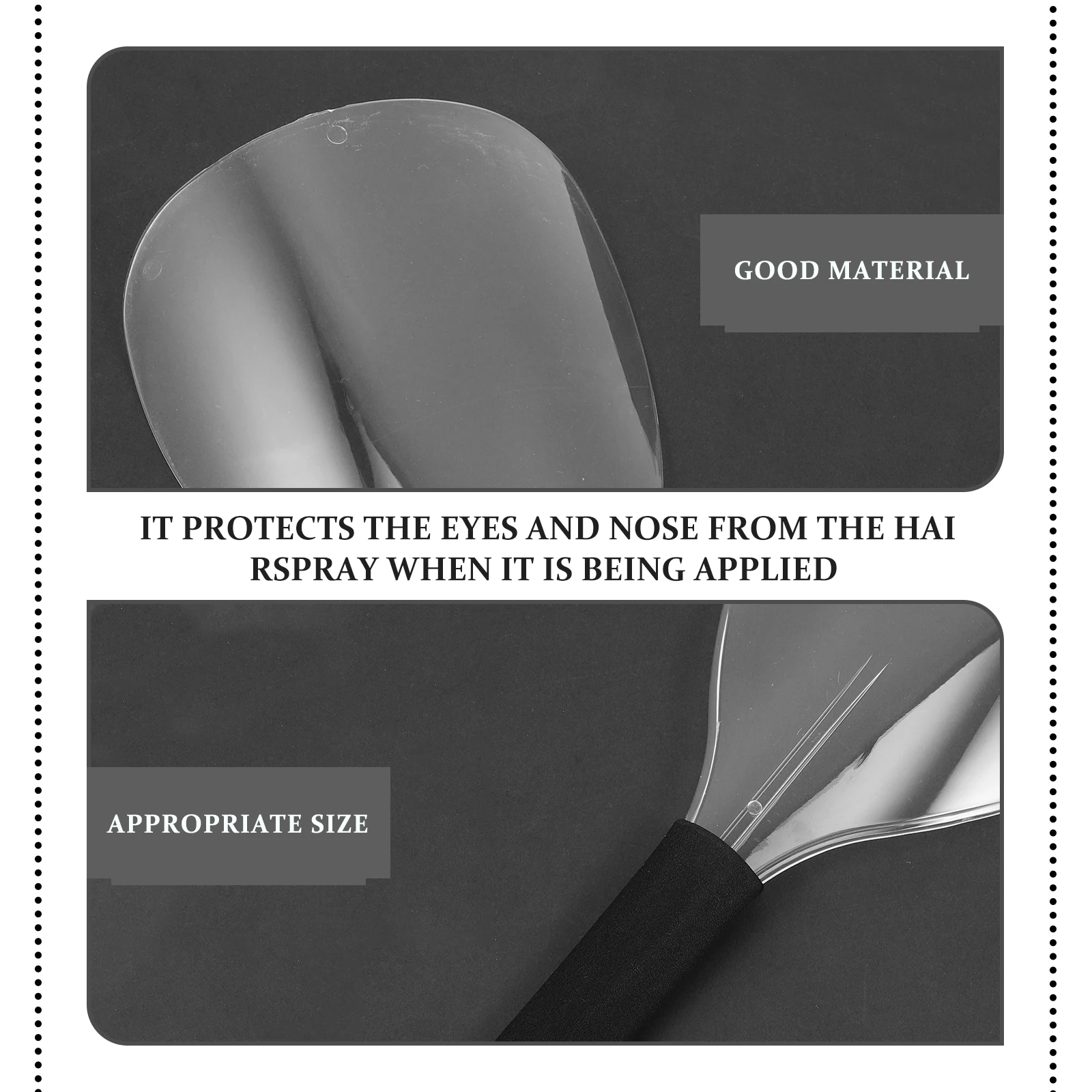 

1 pc Barber Mask Protector Salon Barber Eyes Shield Hairspray Face Guard Reusable Hair Care Tool