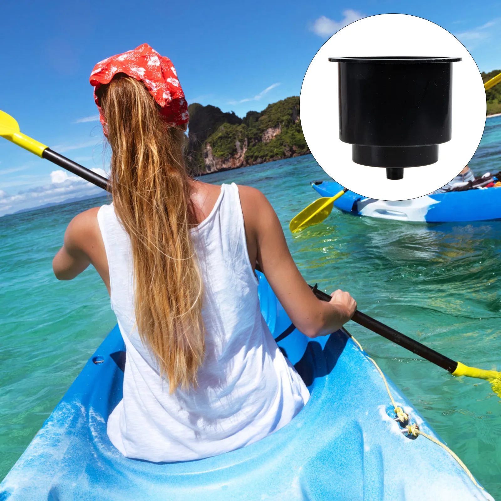 

Universal Fit Kayak Cup Holder Accessory High Strength Plastic Drink Holder for Boat Yacht Canoe Outdoor Adventures