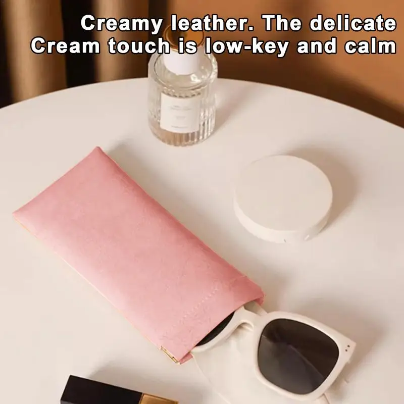 4 Color Soft PU Leather Sunglasses Glasses Bag Reading Case Sun Glasses Pouch Unisex Simple Eyewear Storage Bags Accessories