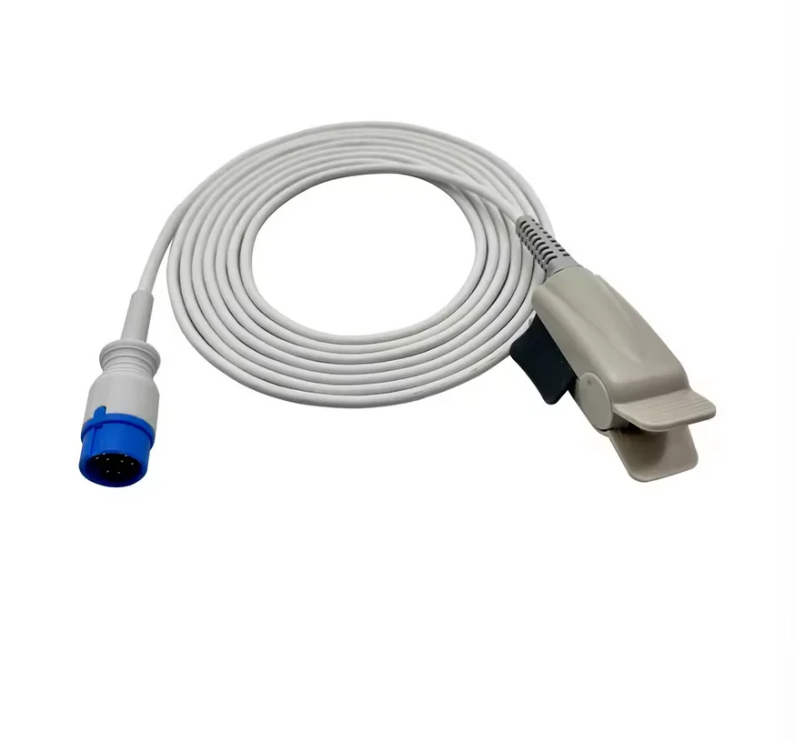 Compatible New Creative K12/K15 Spo2 Sensor for adult finger clip , 8pin,3m