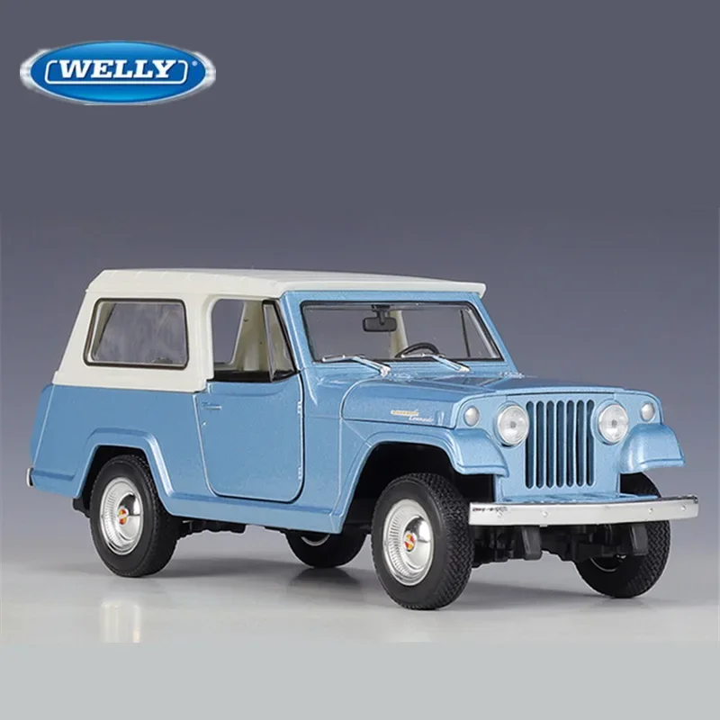 WELLY 1:24 1967 Jeep Jeepster Commando Alloy Station Wagon Car Model Diecasts Metal travel Vehicles Model Car Toy Gifts