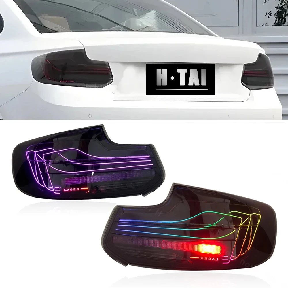 

Пара задних фонарей в сборе для BMW 2 серии F22 2014-2021 RGB Задние фонари Светодиодные задние фонари Стоп-сигнал Фары дальнего света Фонарь заднего хода