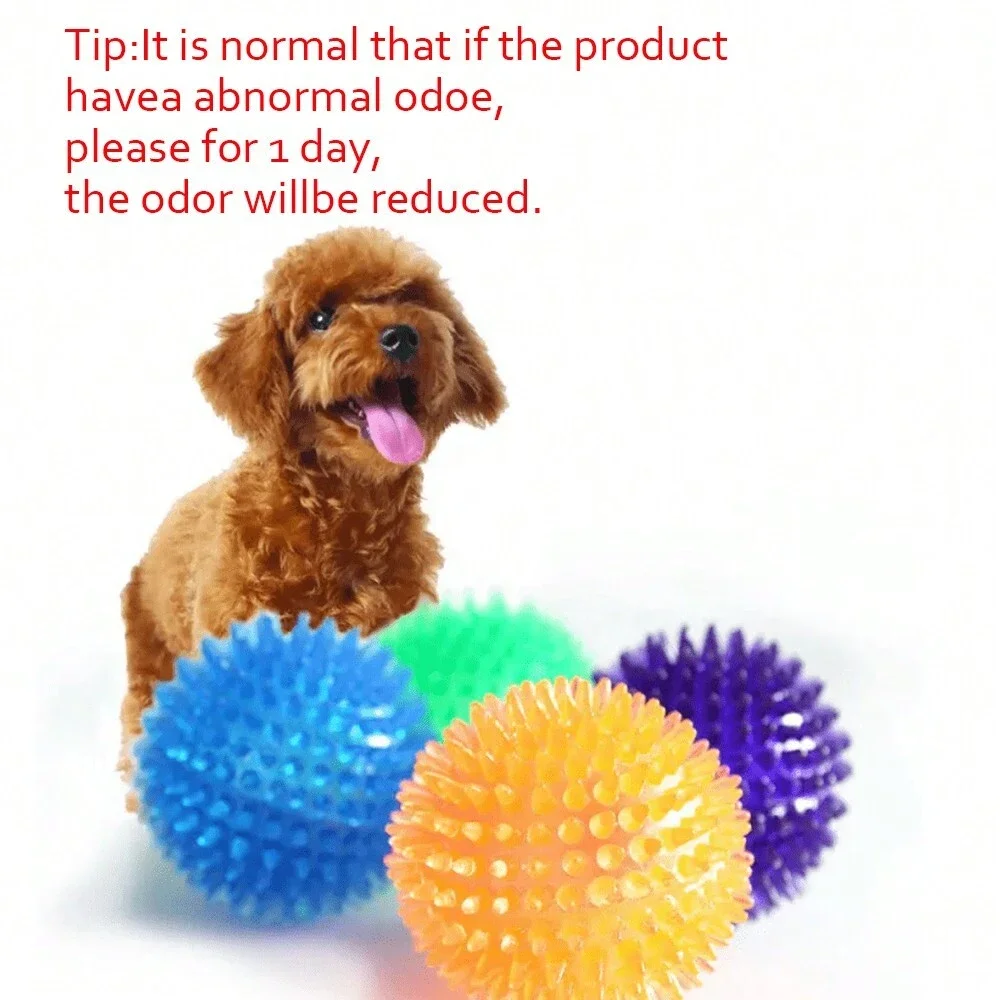 Squeaking Dog Chew Ball, Brinquedo De Limpeza De Dentes De Borracha Para Brincadeiras Interativas, 1pc