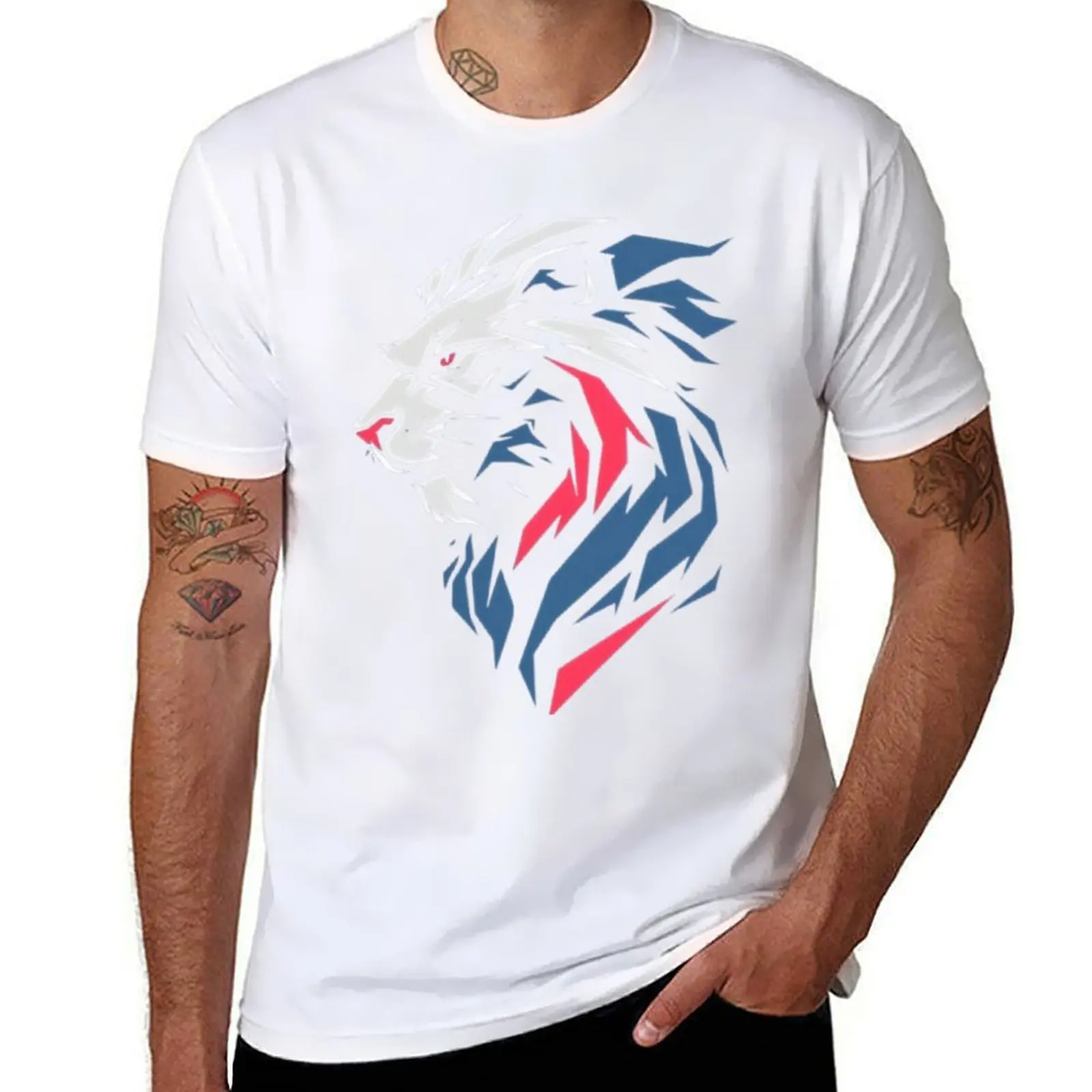 

Fierce Lion in Abstract Geometric Design T-Shirt funny t shirts man man t shirts for men T-Shirt