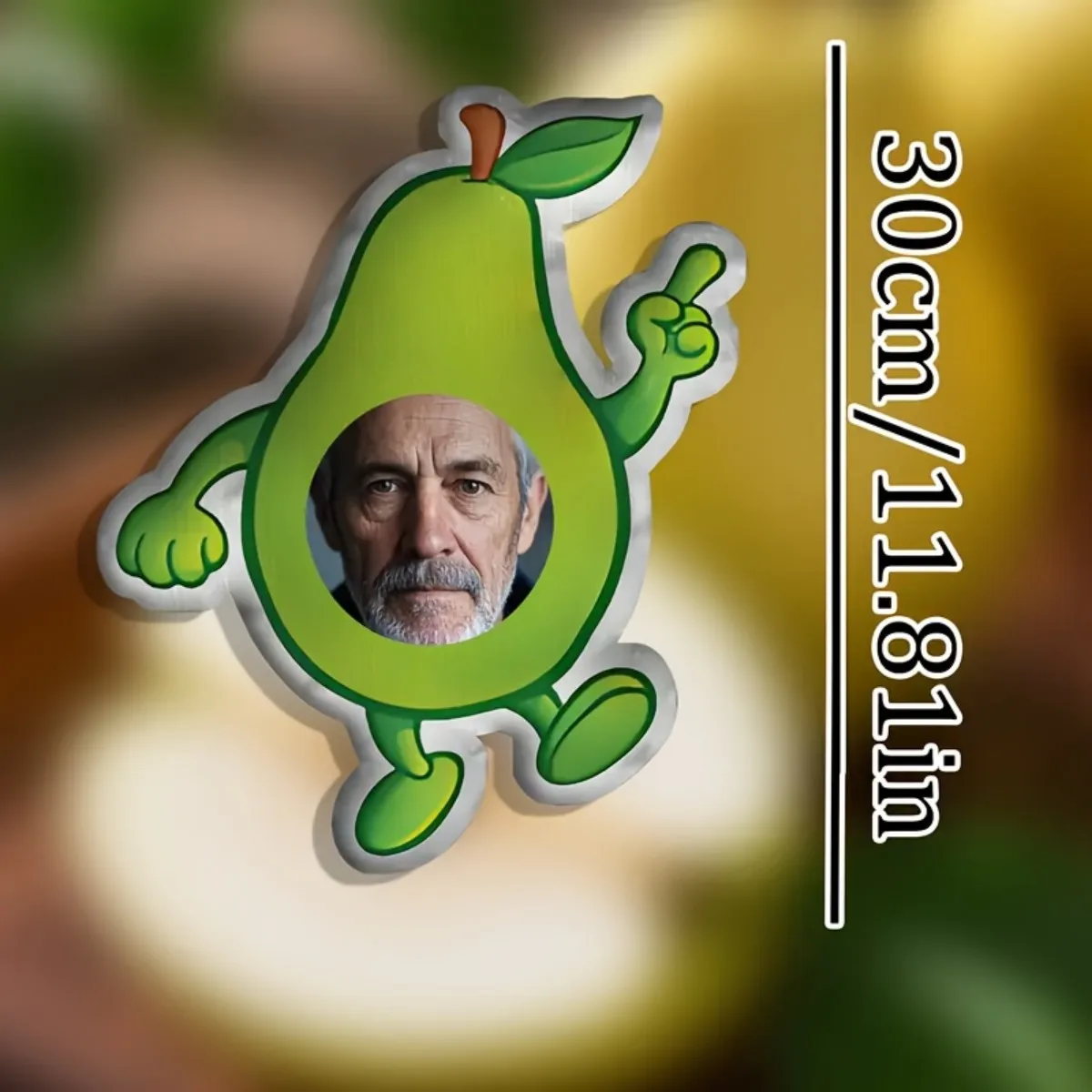 وسادة قطيفة منزلية مخصصة للصور - هدية مخصصة على شكل كمثرى مع صورتك، هدية يجب اقتناؤها لأعياد الميلاد #3