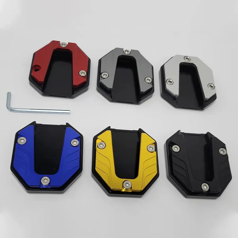 Motorcycle General Anti-slip Side Support Base Accessories Side Stand Extension Foot Pad Support Plate Motorbike Accessories