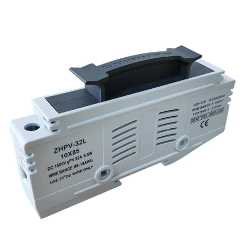 Photovoltaic ZHPV-32L DC fuse 10 * 85 10x85 fuse core base rail type DC 1500V inverter solar energy 10X85 DC1500V gPV 32A 6.5W