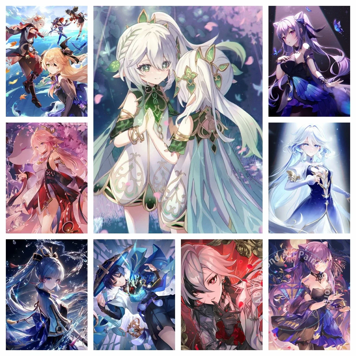 

Genshin Impact Game Diamond Painting Kit 5D DIY Diamond Embroidery Handmade Art Gift Cross Stitch Crafts Home Decoration