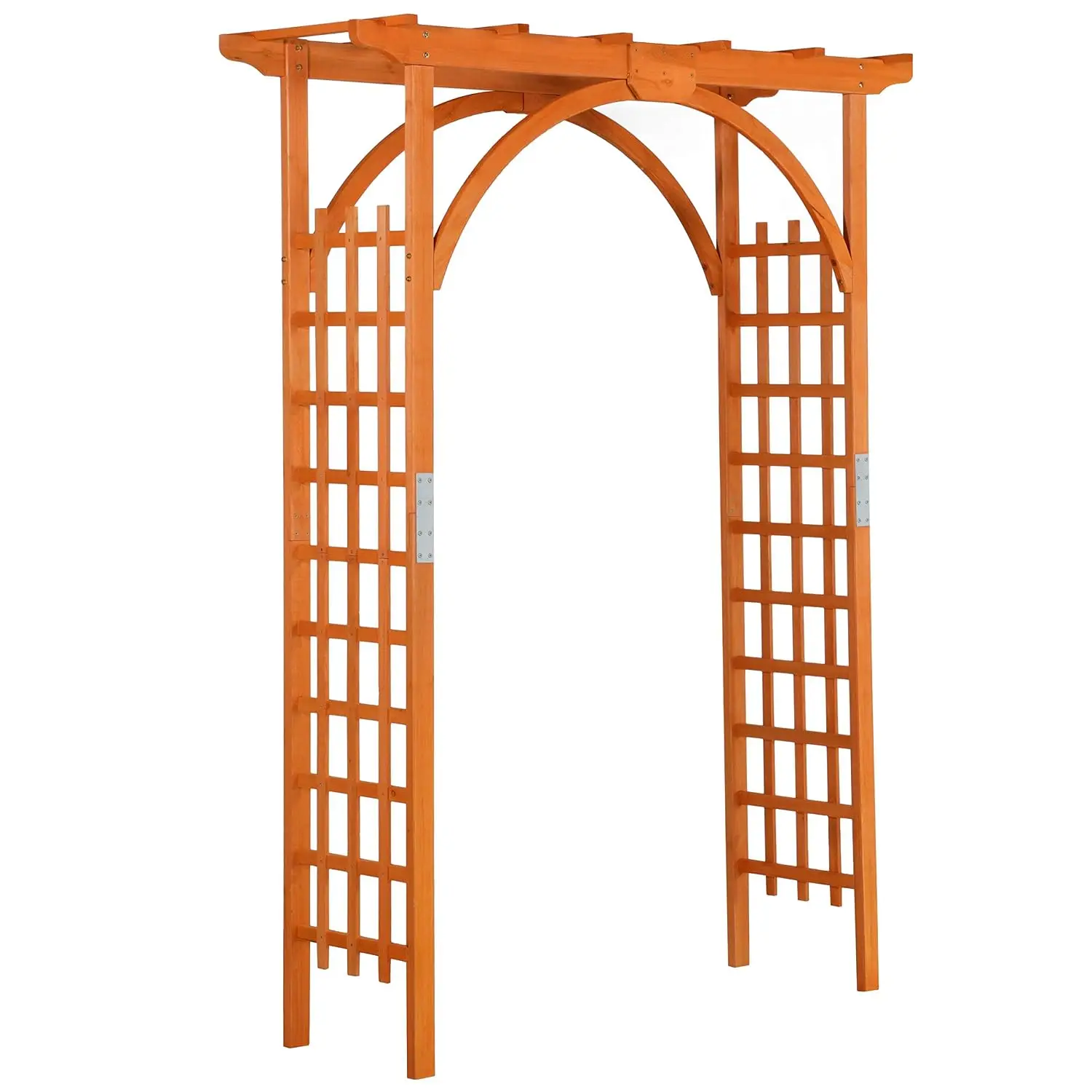 85in Wooden Garden Arch Arbor Trellis for Backyard Patio Outdoor, Customized