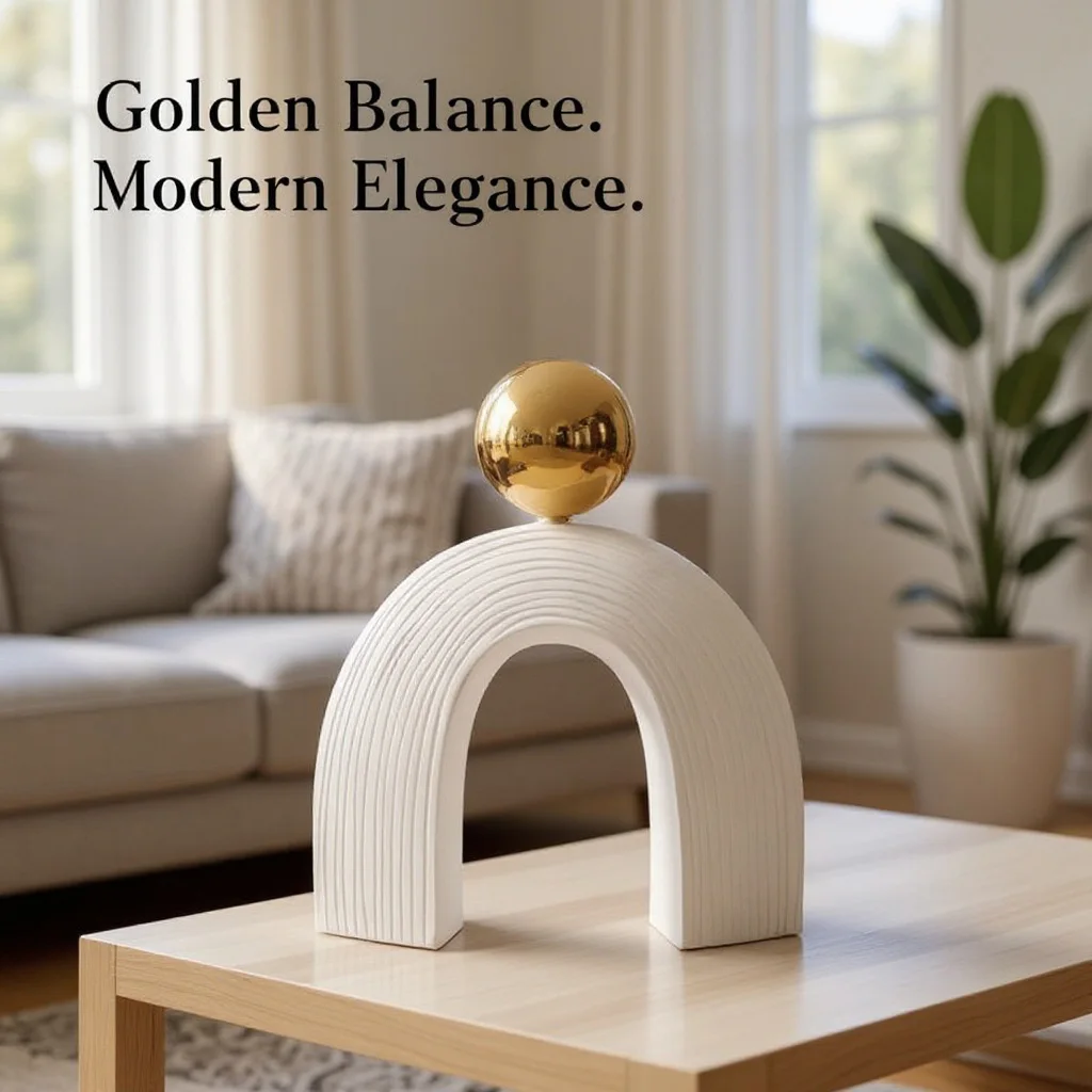 

Современная скульптура арки, фигурка скандинавского абстрактного искусства, легкая роскошная статуя из смолы для гостиной, настольного и офисного декора полки