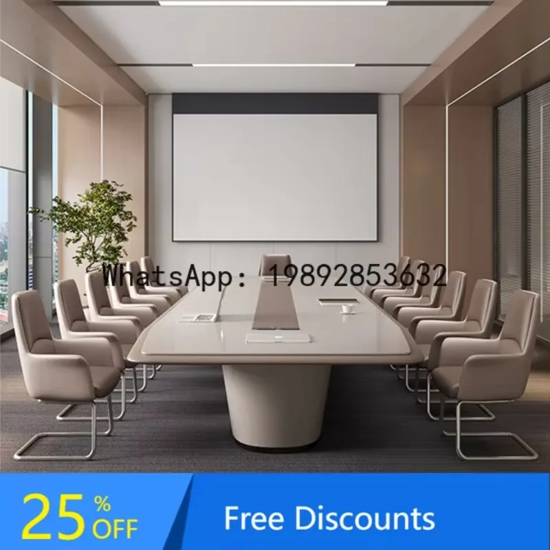 Z6  Creative Paint Conference Long Table Simple Large Negotiation Table Conference Room Oval Office Desk