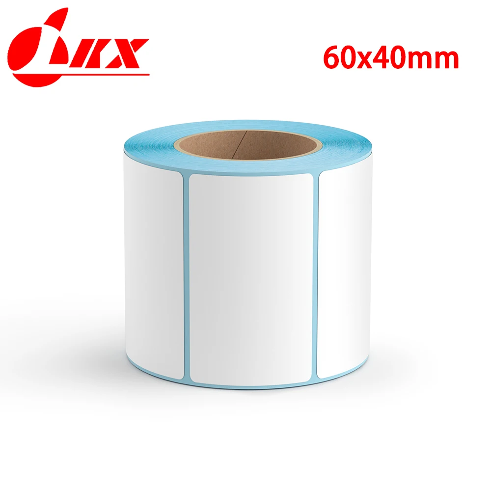 Lkx 60x40mm 800 stücke weißes Papier Thermo aufkleber Papel Adhesivo wasserdichtes Drucker etikett Milch tee Eis Lebensmittel etikett für Niimbot