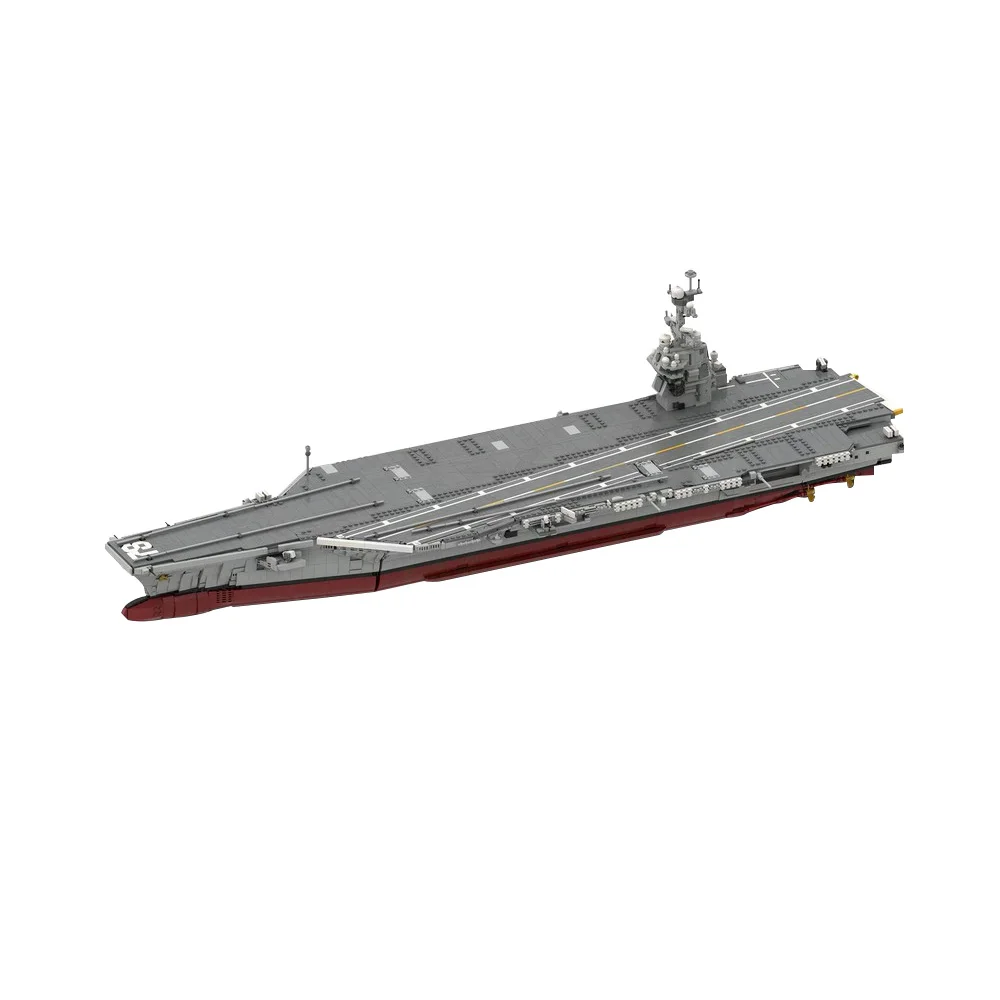 

MOC CVN-78 Gerald R. Форд авиаперевозчик, строительные блоки, модель США, ядерная энергия, авиаперевозчик, кирпичи в сборе, игрушки, подарок для детей