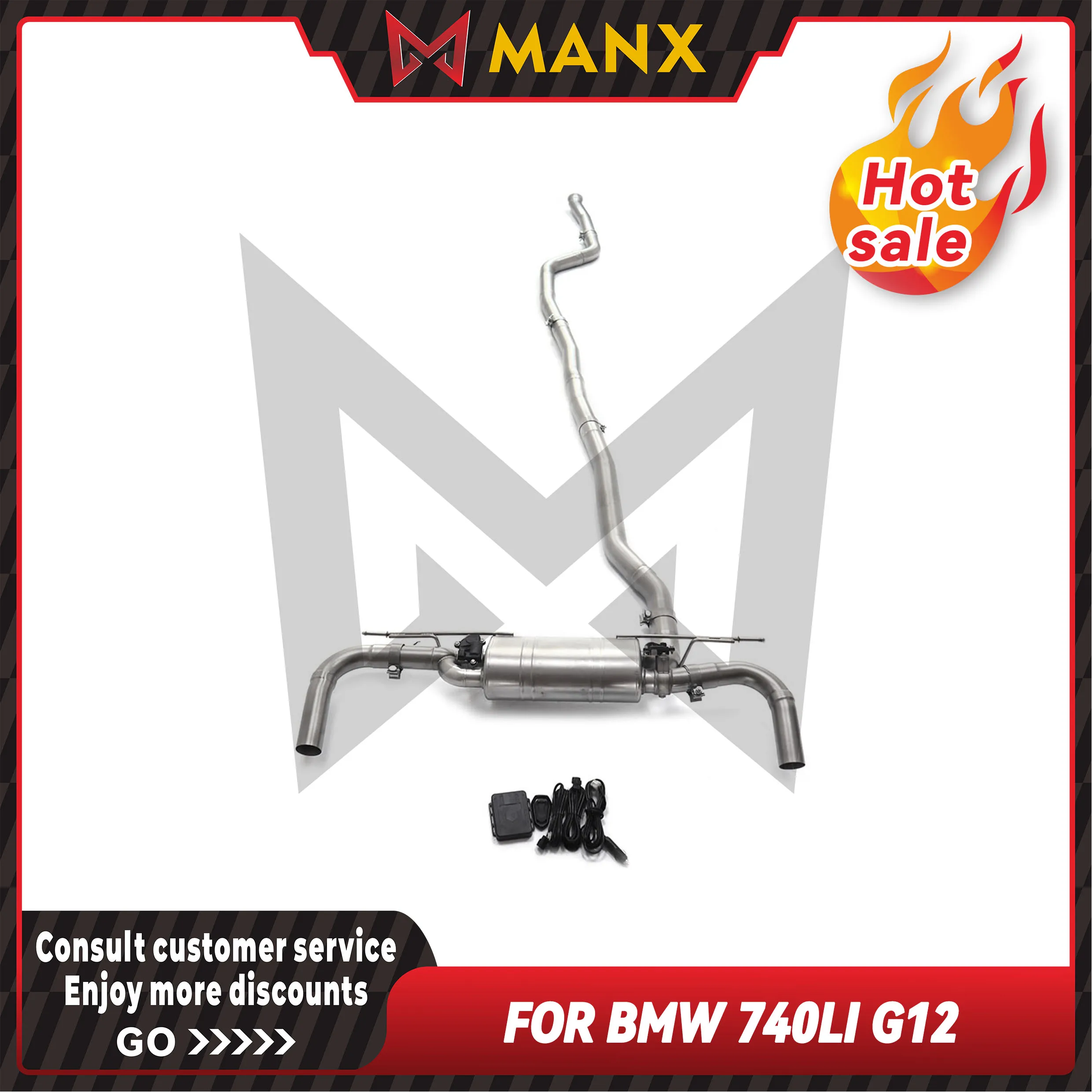 

Выхлопная система с клапаном Catback для BMW 740Li G12 304, выхлопная система из нержавеющей стали, прямая посадка с дистанционным управлением