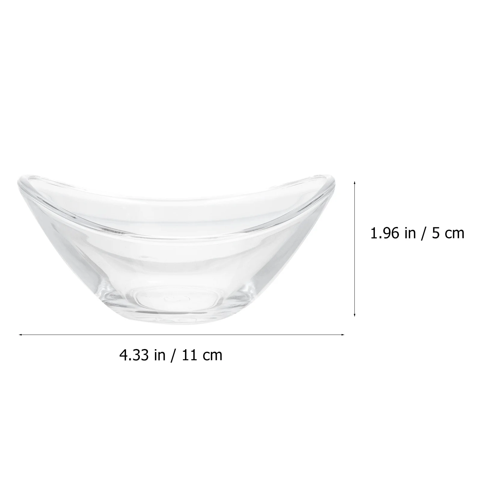 

2Pcs Premium Glass Sauce Dishes Ingot-Shaped Dipping Plates for Soy Sauce Mustard Flavor Condiments Portable Snack Containers