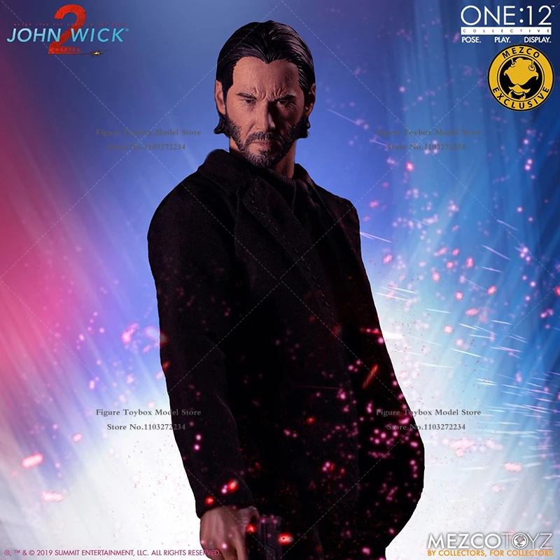 Mezco Deluxe Edition 1/12 Scale John Wick Collectible Male Action Figure Movie Keanu Reeves Simulation 6