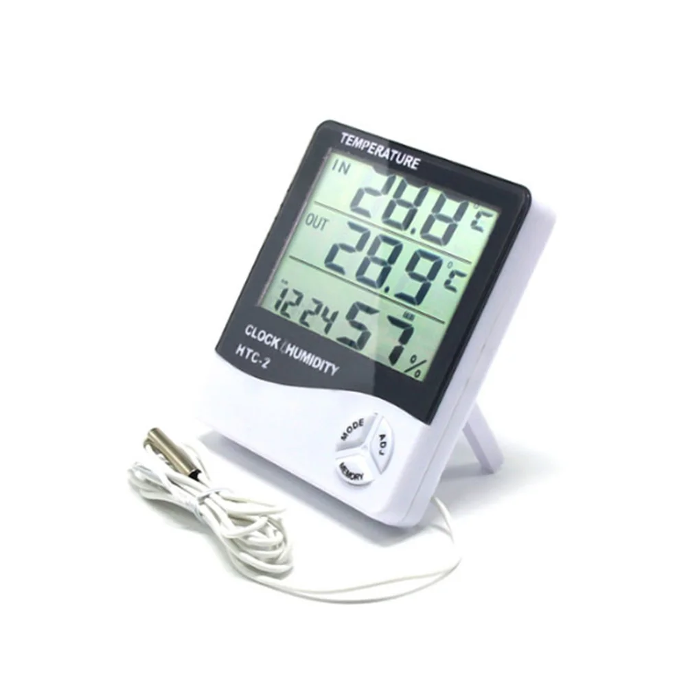

Advanced Temperature and Humidity Meter Alarm Clock with Head Compact Design for Home Bedroom Or Office Display