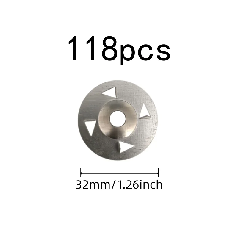 Flat Stable Base 32mm Floor Tile Fixing Washers 118 pcs, perfect for Home Decoration, Durable Iron Material