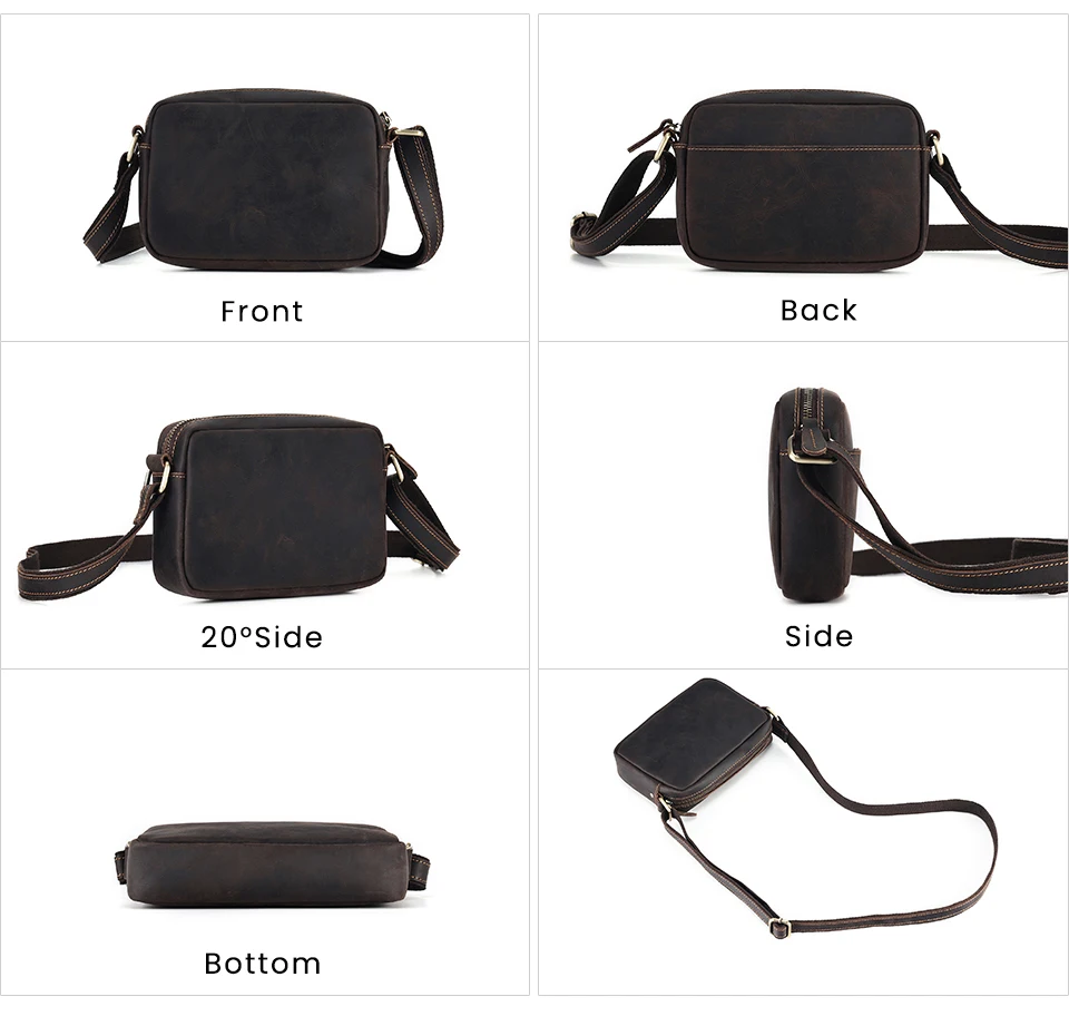 JOYIR Mini-Umhängetasche aus echtem Leder, Reise-Umhängetasche für Damen und Herren, Handy-Geldbörse, Reisetasche, Umhängetaschen – Detail 16