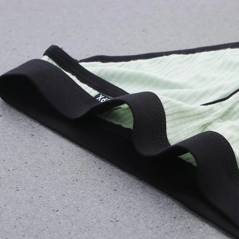 

Breathable Comfortable Underpants Letter Modal Low-waist Sexy Briefs Men Thong Screw Thread Panties U Convex