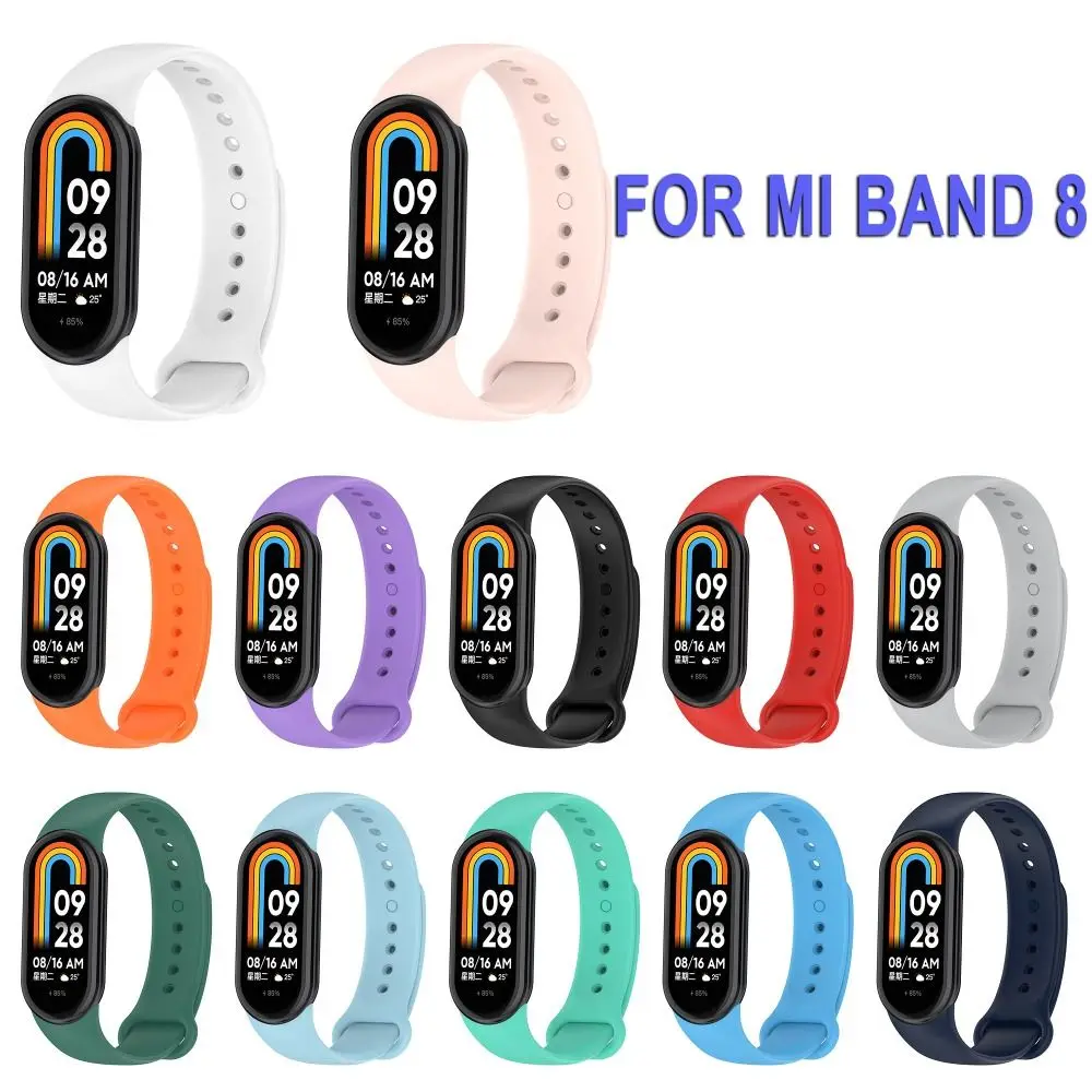 Correa de silicona de repuesto para reloj Xiaomi Mi Band 8, accesorios suaves