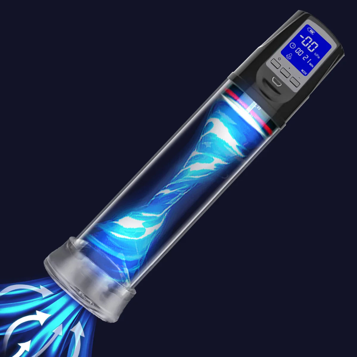 Electric Penis Enlarge Vacuum Pump 4 Suction Intensities Automatic High-Vacuum Penis Enlargement Extend Pump Air Pressure Device