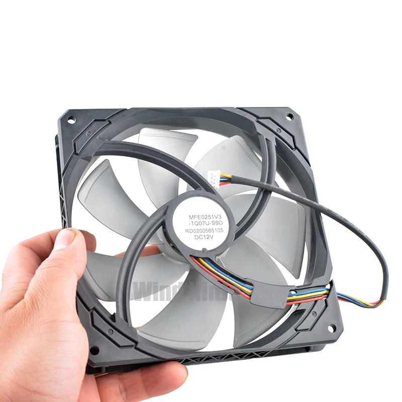 MFE0251V3-1Q07U-S9D 14 سم × 140 مم × 25 مم DC12V 4-Pin Zero RPM مروحة تبريد لإمدادات الطاقة HXi Series HX1500i - تشغيل هادئ