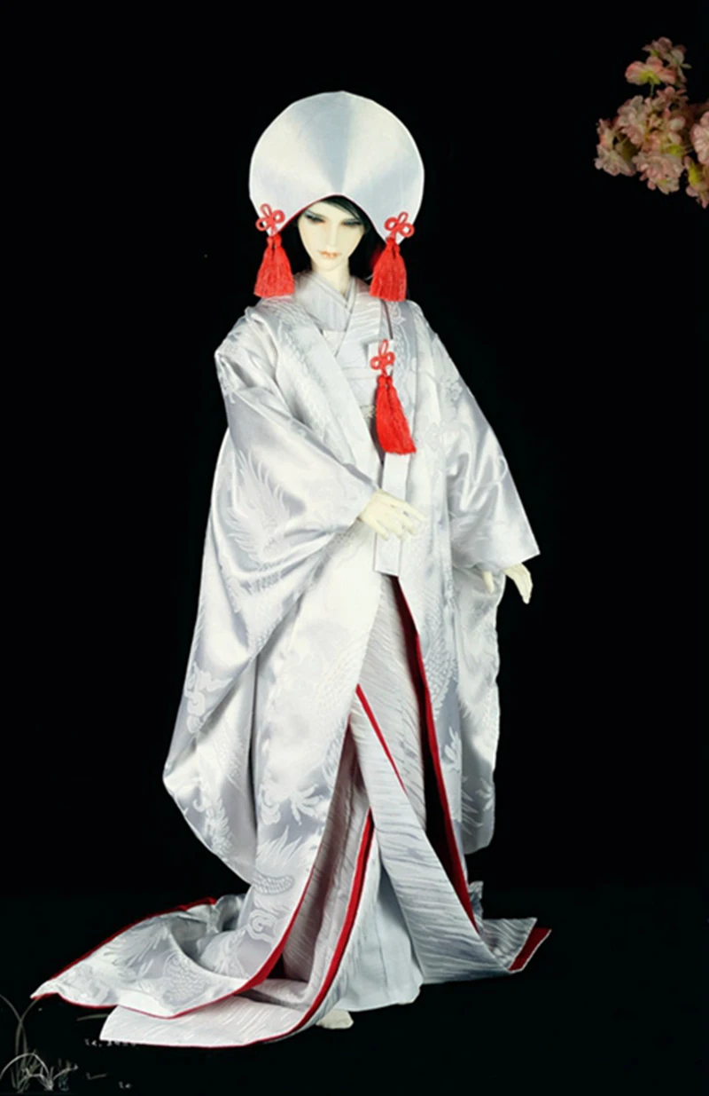 1/4 1/3 Schaal BJD Kleding Japanse Oude Kostuum Furisode Kimono Outfit Voor MSD SD13 Meisje SSDF ID75 Pop Accessoires C2219