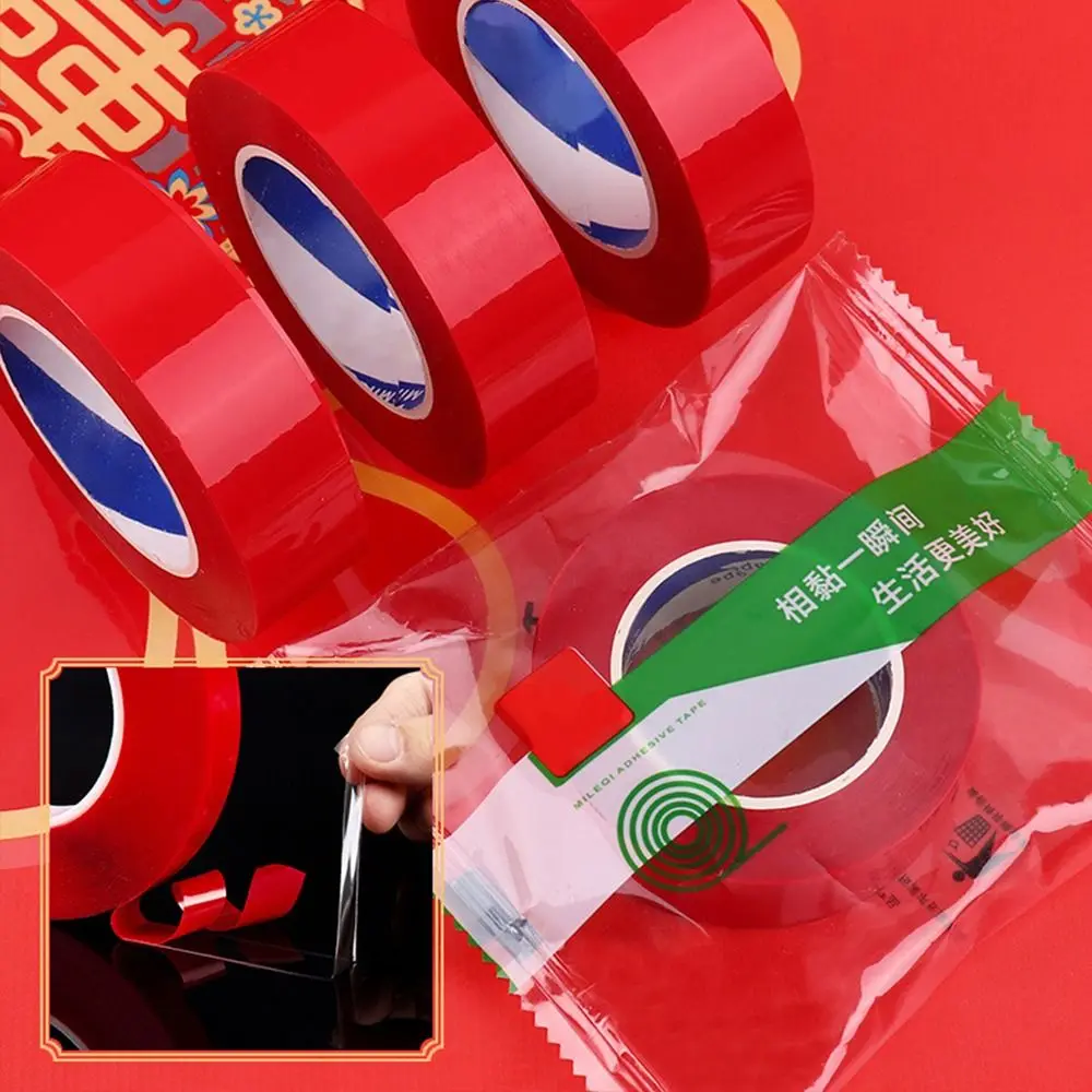 

New Year Chinese Spring Festival Double-sided Tape Non-Marking Strong Adhesion Couplet Stickers Transparent Decoration Tape