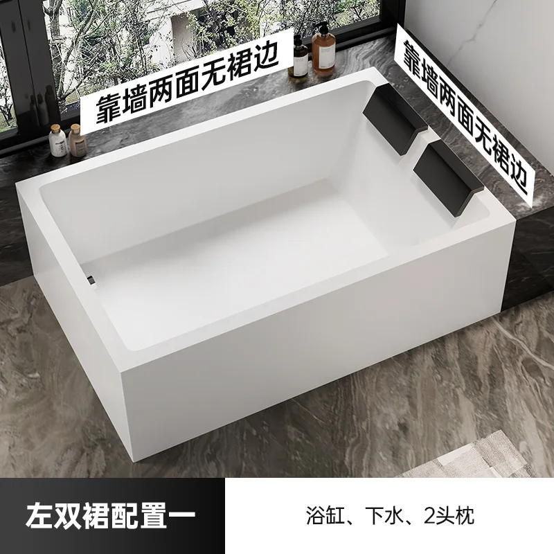 One seamless double couple acrylic jacuzzi large space B & B hotel home thermostatic bathtub