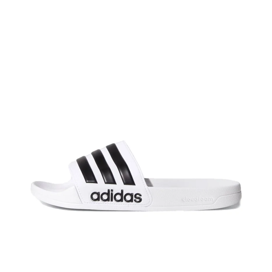POIZON Adidas Adilette Chinelos de Banho 'Branco Preto'