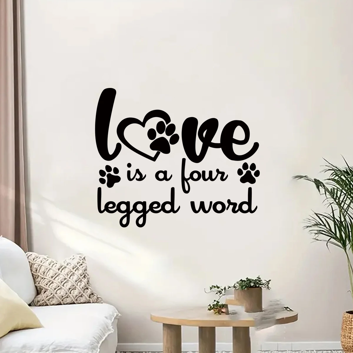 1pc niedlichen und warmen Text Hunde pfote drucken Wanda uf kleber für Schlafzimmer Dekoration Wandt attoos Wohnkultur Wohnzimmer Hintergrund