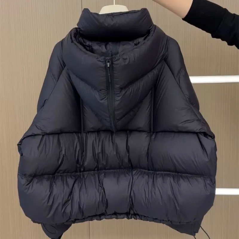 Een uniek en mooi effen kort katoenen gewatteerd jack, een hoogwaardige nieuwe winterstijl voor kleine broodjas in Koreaanse stijl
