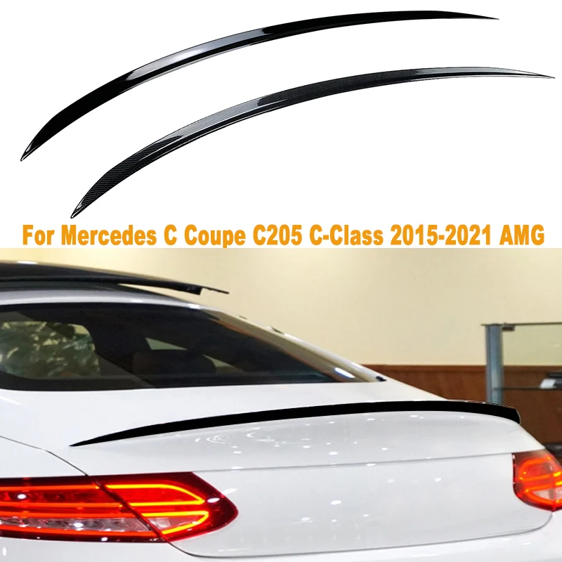 For Mercedes C Coupe C205 C-Class 2015-2021 AMG Tail Wings Fixed Wind Spoiler Rear Wing Auto Fixed Wind Accessories Decoration