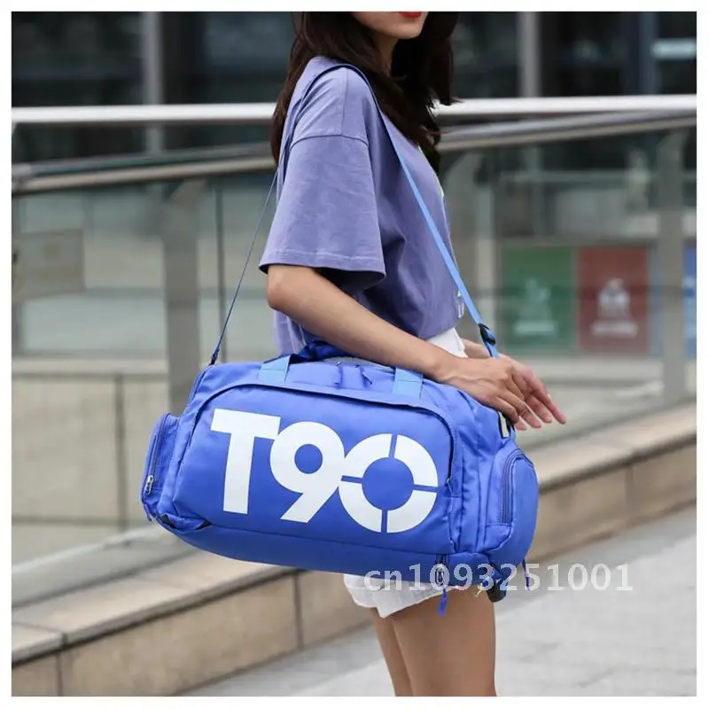 

T90 Travel Handbag Gym Backpack Women Fitness Boston Luggage Duffle Weekend Man Train Big Bag Tote Shoulder Shoe Sports for