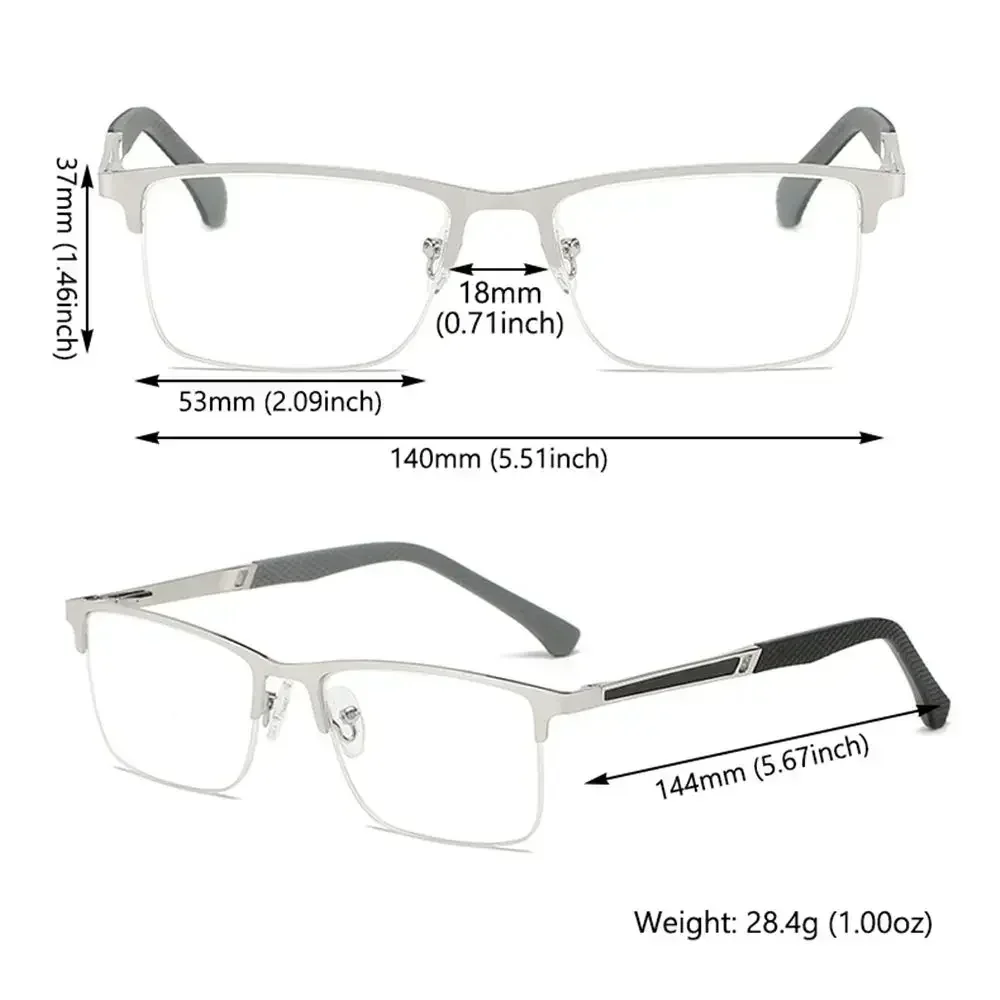 Men's Business Reading Glasses Unisex High Definition Eyeglasses Classic Anti-blue Light Far Sight Presbyopia +1.5 +2.5 +3.0