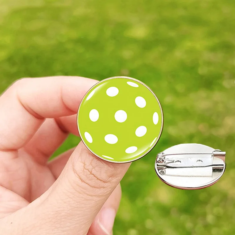 I Love Pickleball Lapel Pins Peace Love Ball Cartoon Pattern Handmade Women's Brooch Friends Birthday Gift