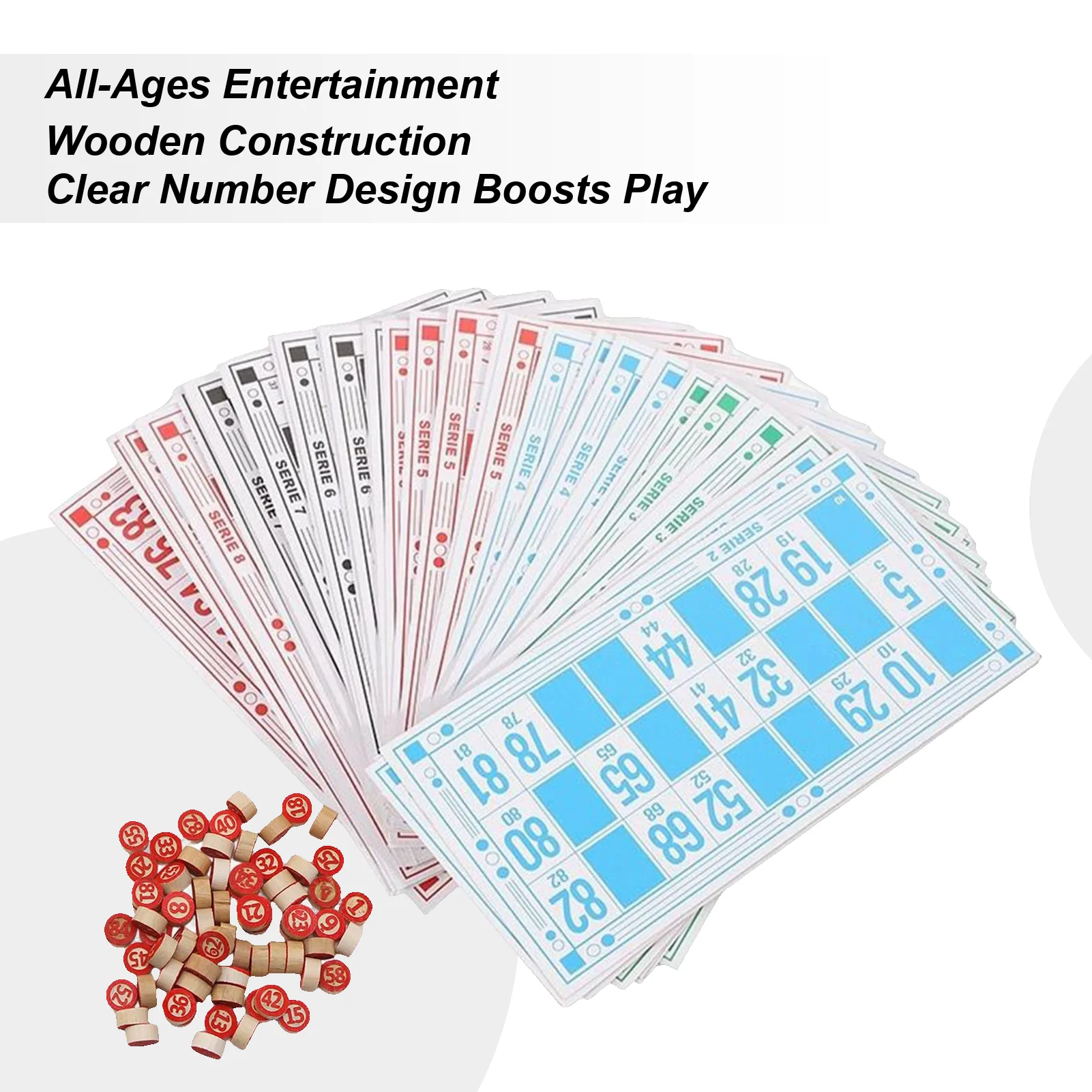 

Bingo Game Set Educational Interactive Vintage Kids Bingo Board Game With Number Cards For Kids Family Friends Group Play Night