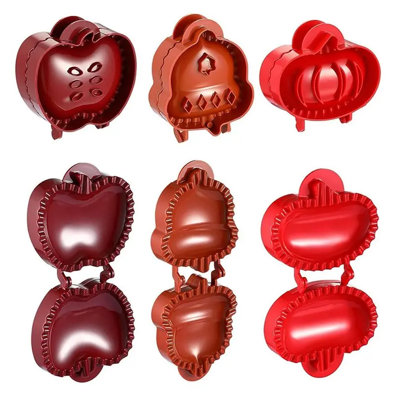 

ABZC-Dough Presser Party Potluck Hand Pies Molds, Fall Winter Pumpkin& Acorns Shapes Mini Pocket Pie Maker