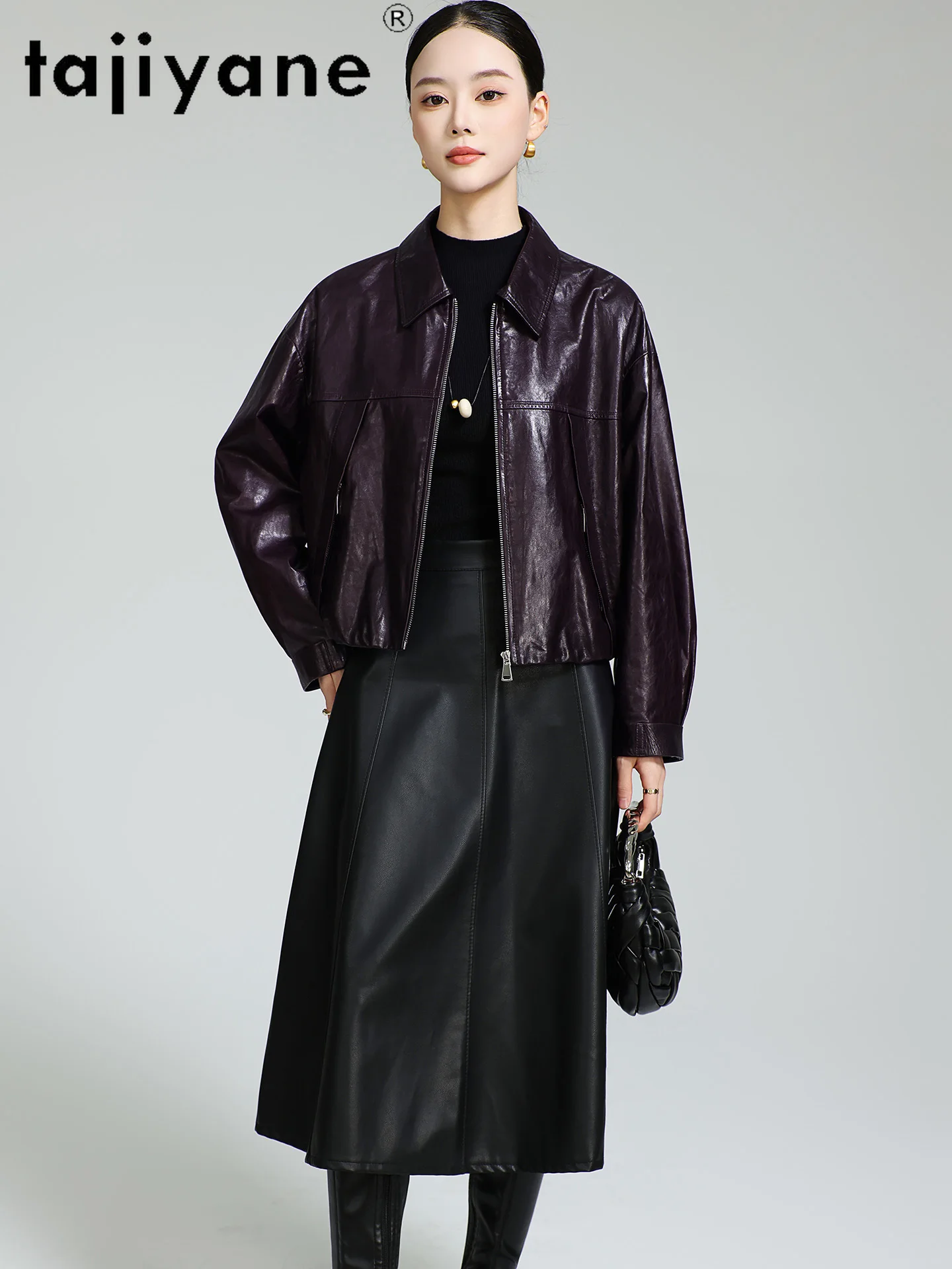 TAJIYANE 100% Sheepskin Jacket Woman Short Genuine Leather Jackets High Quality Ladies Coat 2025 New Autumn Women Clothes 여성가죽자켓