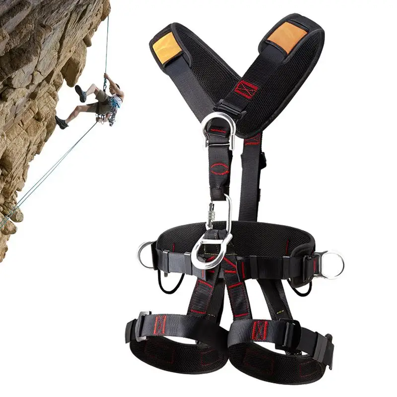 Safety Harness Fall Protection Kit Five-point Safety Belt With Adjustable Buckles Detachable Fall Harness For Men Tree Climbing