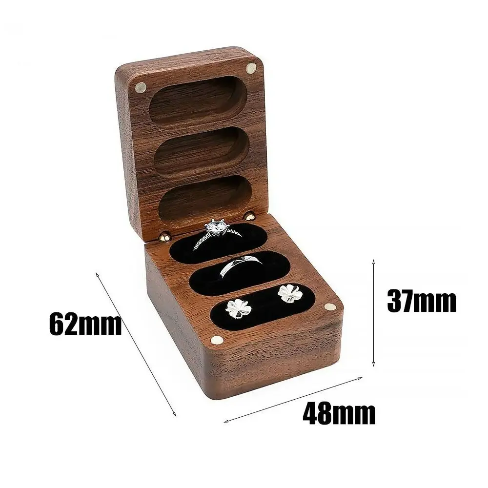 صندوق أقراط عتيقة حامل علبة هدية صندوق أقراط خواتم منظم صناديق مجوهرات خشبية صناديق تخزين النمط الصيني العتيق