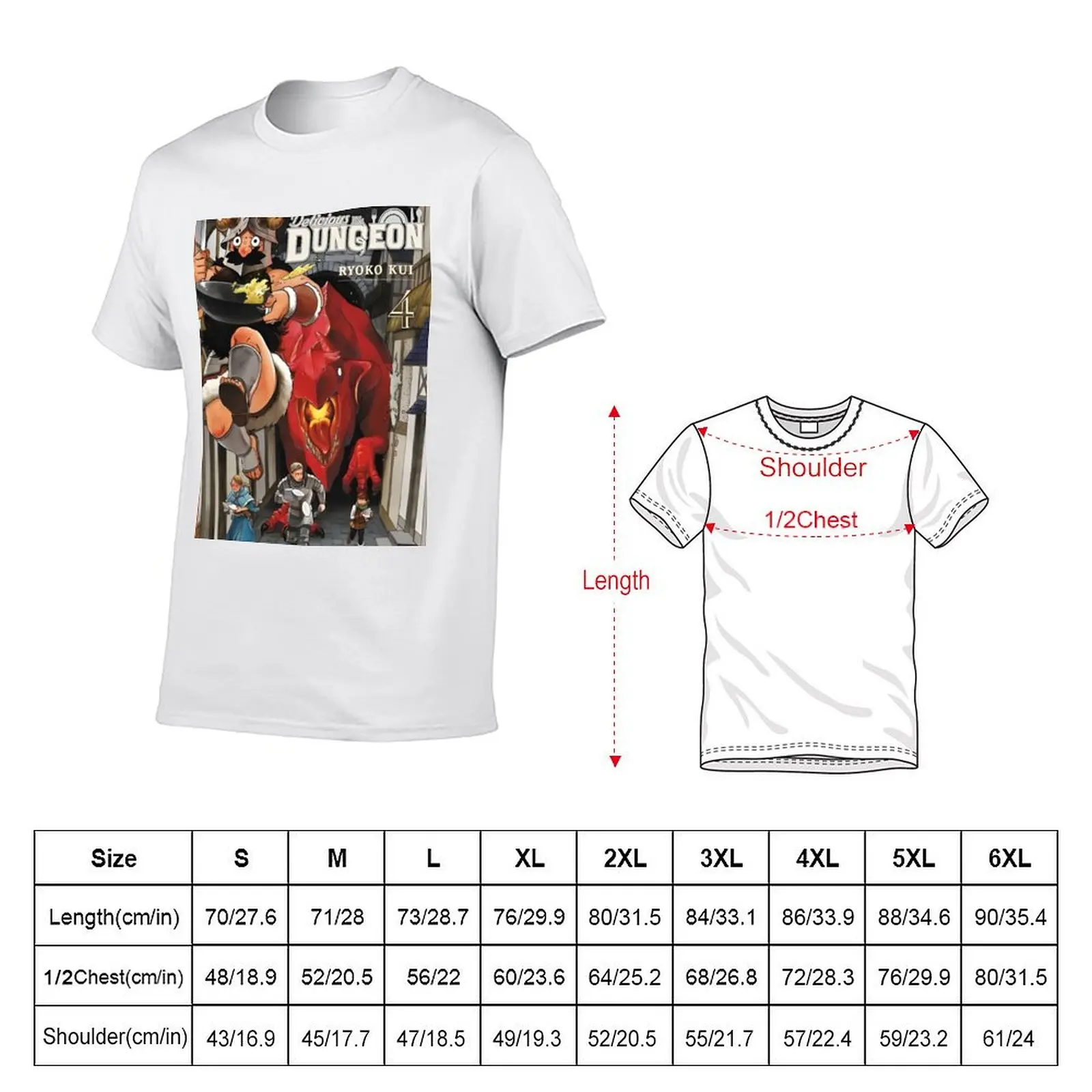 Delicious in Dungeon - Cover image T-Shirt Man t-shirt funny shirt cotton Men's t shirts