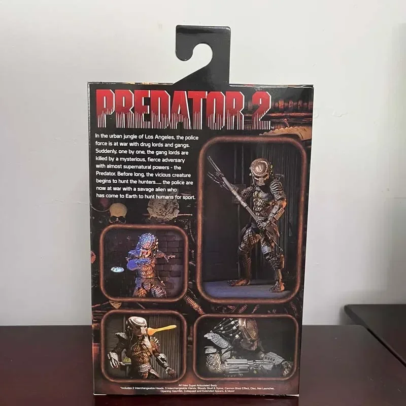 NECA Predator 2 시티 헌터 피규어, 얼티밋 1990 Predator 2 시티 헌터 모델, 수제 장난감 컬렉션, 생일 선물